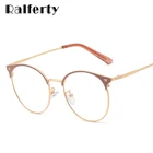 Ralferty женские очки круглые металлические оправы для очков женские оптические оправы для очков 0 диоптрий оправы для очков Oculo