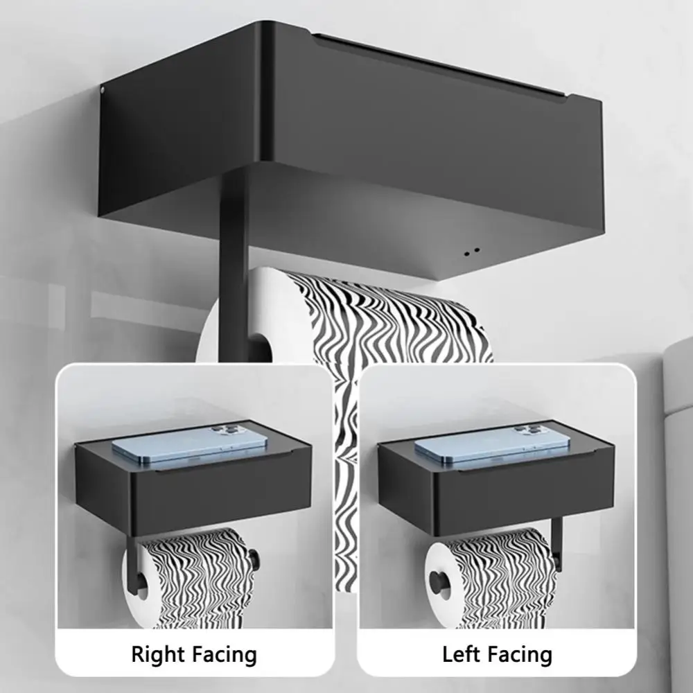

Stainless Steel Rack Bathroom Tissue Accessories Bathroom Kitchen Roll Paper Rack Self Adhesive Rustproof Phone Holder Shelf