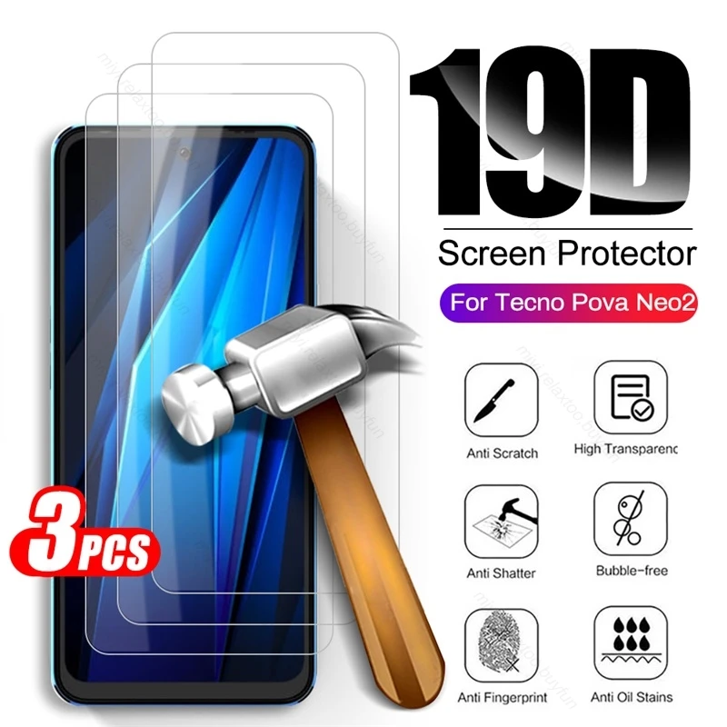 

Защитное стекло для Tecno Pova Neo 2 Neo2 4G 2022 LG6n 6,82 дюйма, 3 шт.