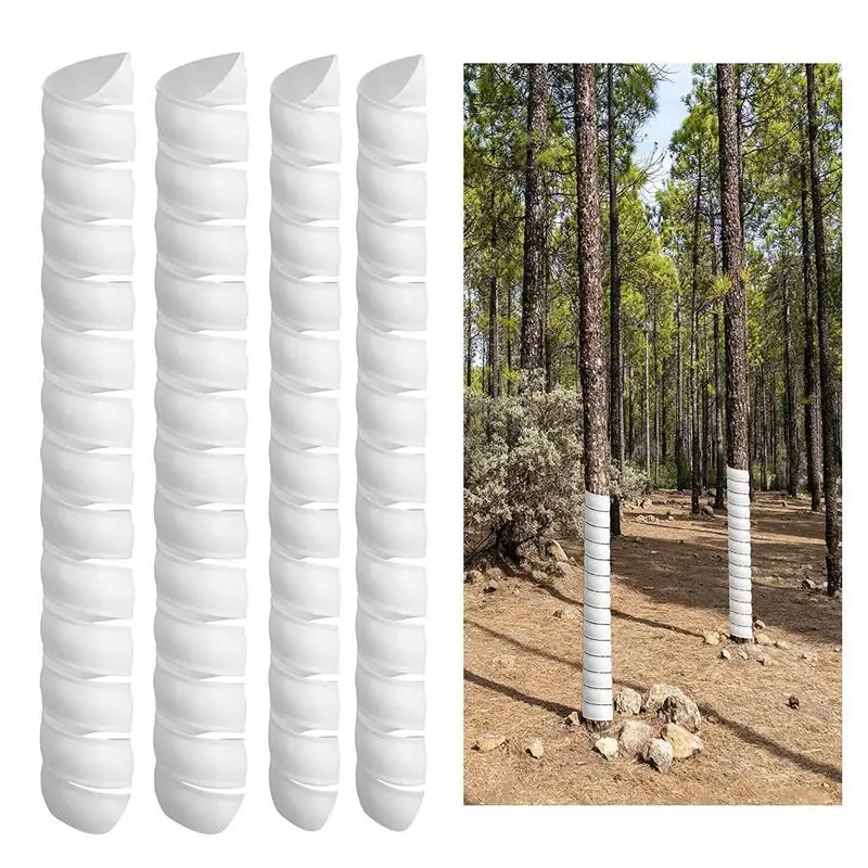 

Крышка багажника дерева предотвращает укусы белки мыши протектор багажника дерева Водонепроницаемая пластиковая спиральная Защита от царапин