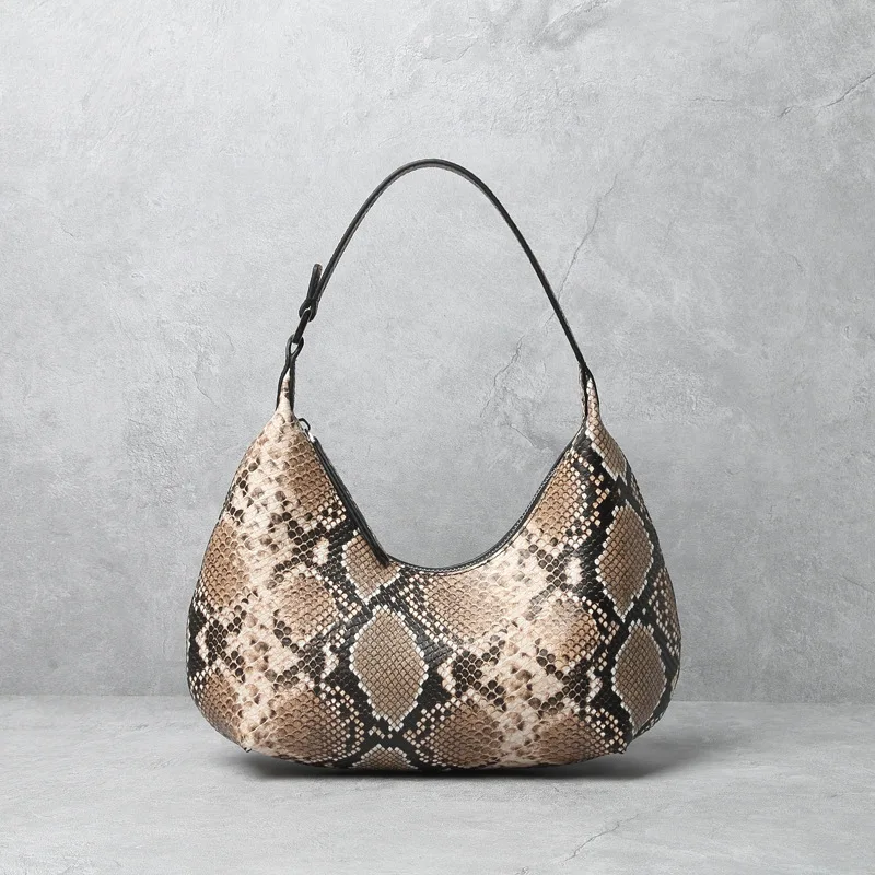 

Женская сумка из воловьей кожи, однотонная сумка в виде Луны