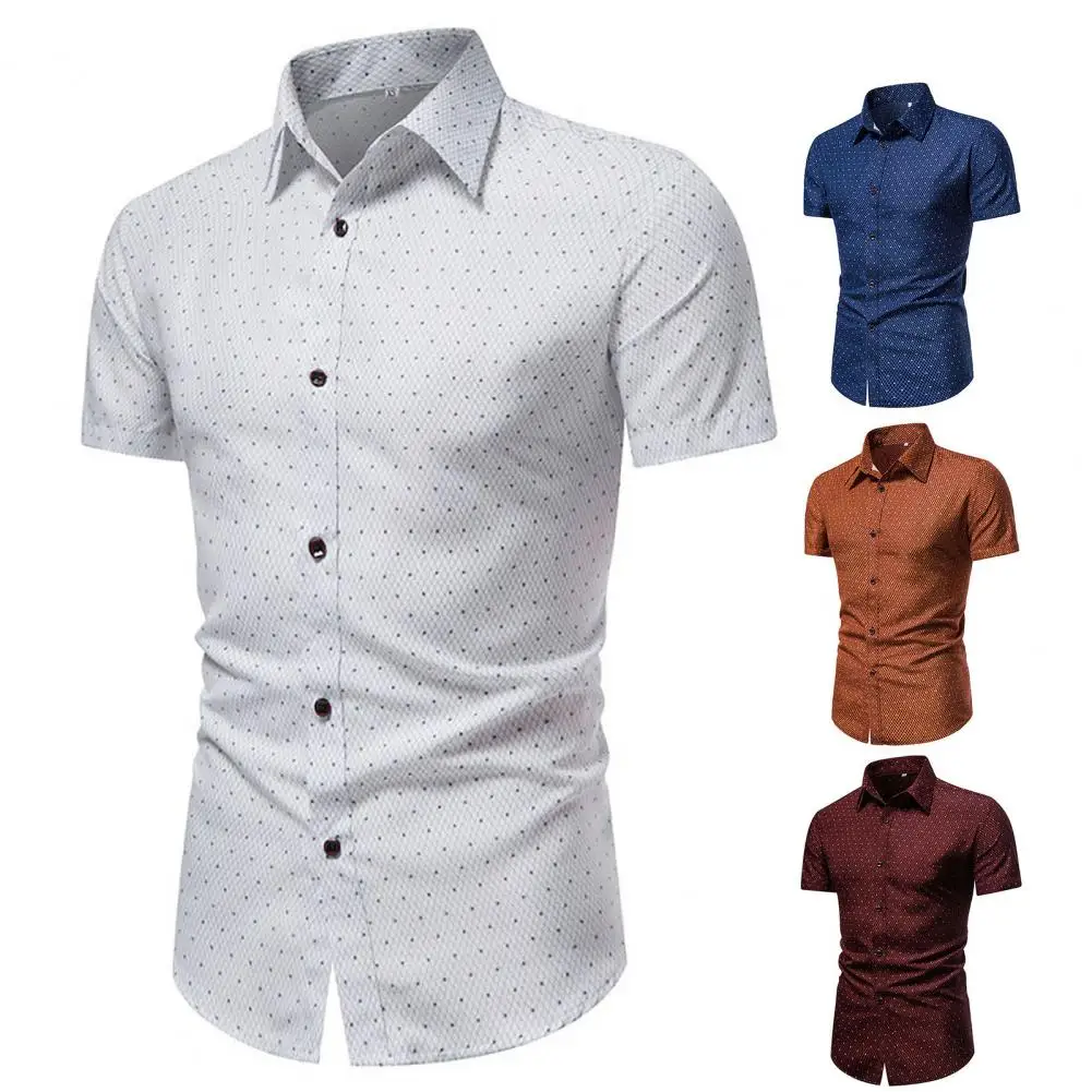 

Terrific Summer Shirt Business Close-fitting Anti-wrinkle Men Shirt Handsome Men Shirt for Daily Wear