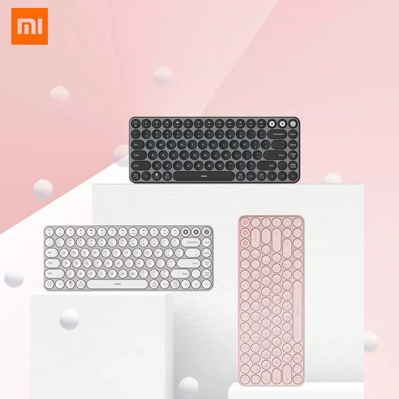 

Мини-клавиатура Xiaomi с bluetooth miiiw, беспроводная система, 85 клавиш, 2,4 ГГц, двойной режим, для офиса, компьютера, планшета, ноутбука