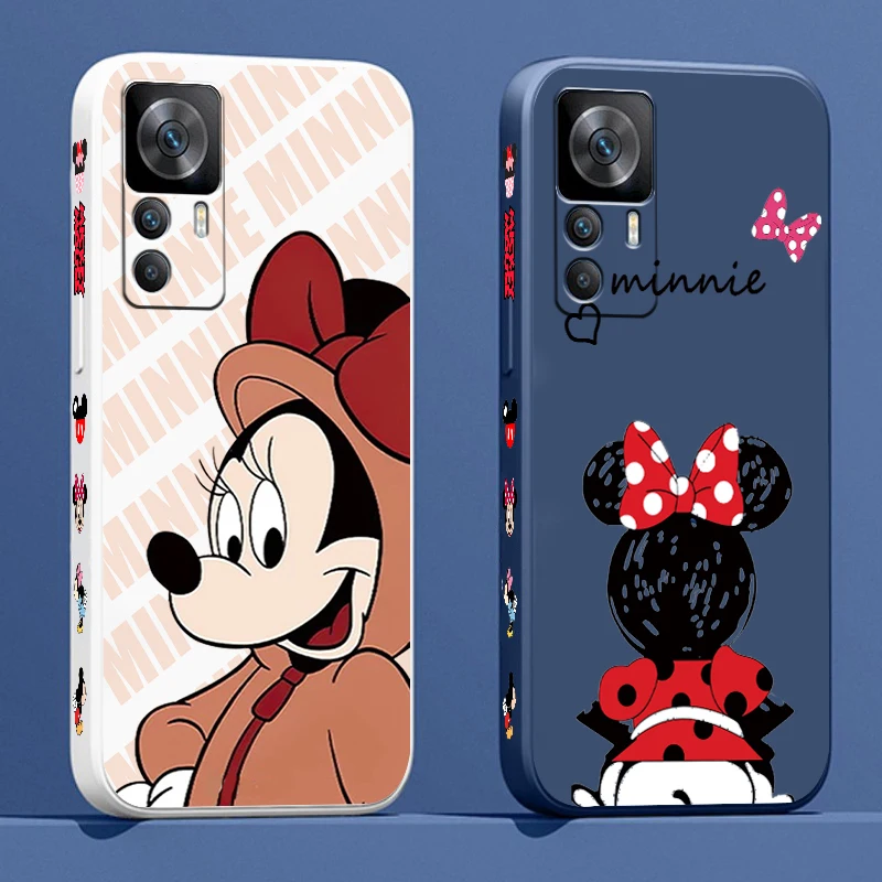 

Fashion Couple Mickey Minnie For Redmi K50 K40 K40S Gaming K30 10C 10 10X 9A 9 9T 9C 9AT 8 A1 11 5G Liquid Left Rope Phone Case