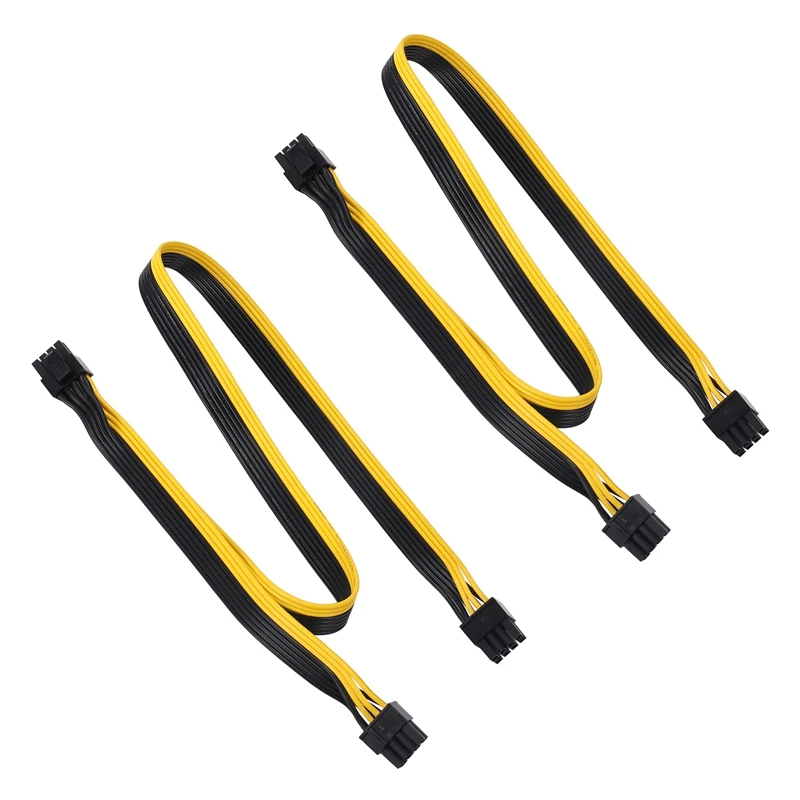 

2X ATX CPU 8 Pin Male To Dual Pcie 8(6+2) Pin Male Power Adapter Cable For Corsair Only Modular Power Supply, 60Cm+20Cm