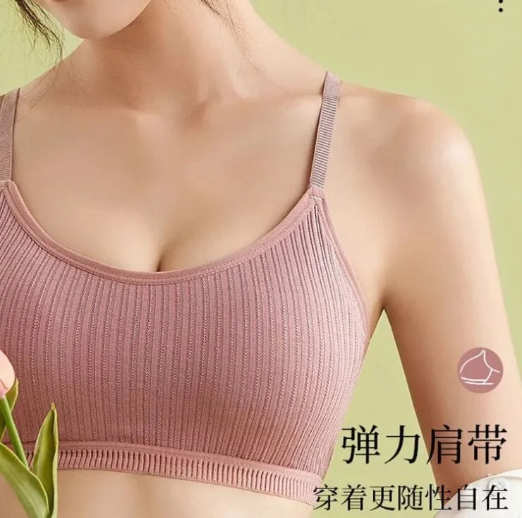 

Тонкий женский бюстгальтер-труба без стальных колец для школьниц старшей школы, стереотипичный слитный бюстгальтер с защитой от провисани...