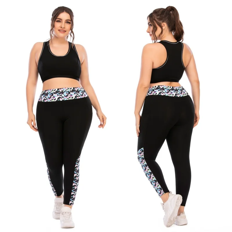 

2022New High-End European and American Fitness Suit plus Size Yoga Wear Tight Weight Loss Pants Sports Bra