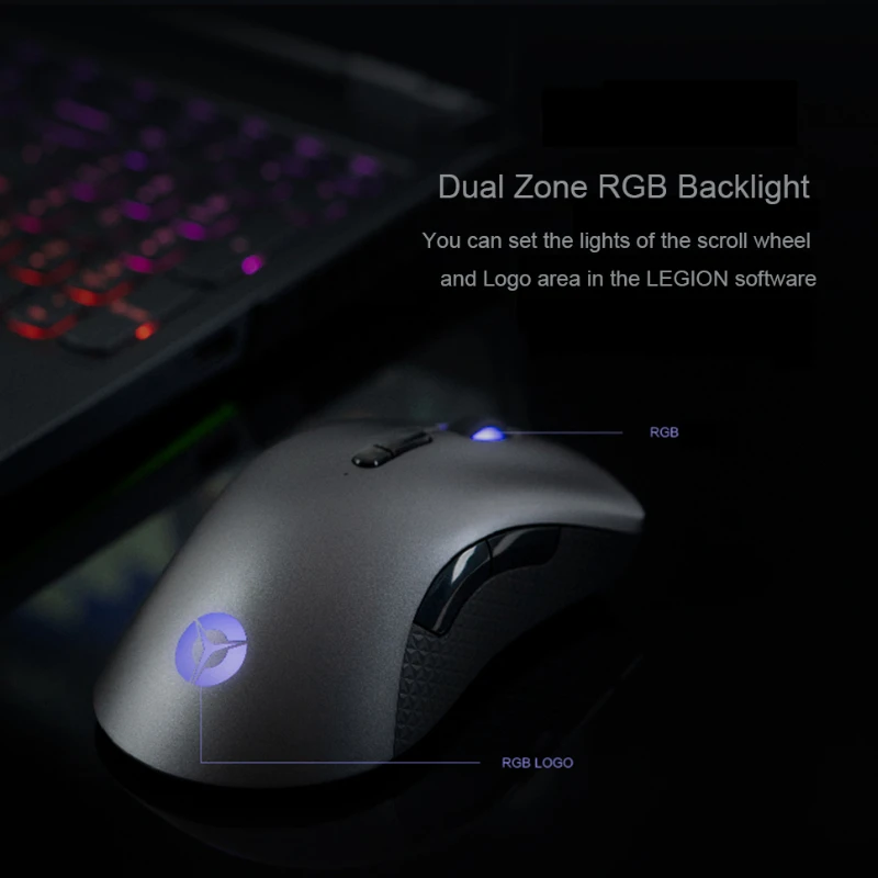 Lenovo M600 RGB Backlight Mouse Wireless USB-C Rechargeable 2.4GHz Bluetooth Gaming Mouse for Computer Office Accessories Pc enlarge