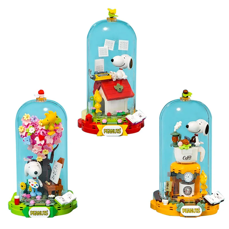 Аниме Kawaii мультфильм Snoo сцена моделирование серии головоломки игрушки собранные