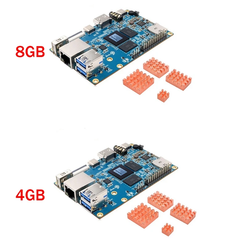 

Материнская плата для Orange Pi 5 RK3588S 8 Core 4 Гб памяти с радиатором