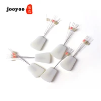 10sets white color rubber stops carp fishing line resistance space beans oval floating stopper beans connector size s m l ss sss