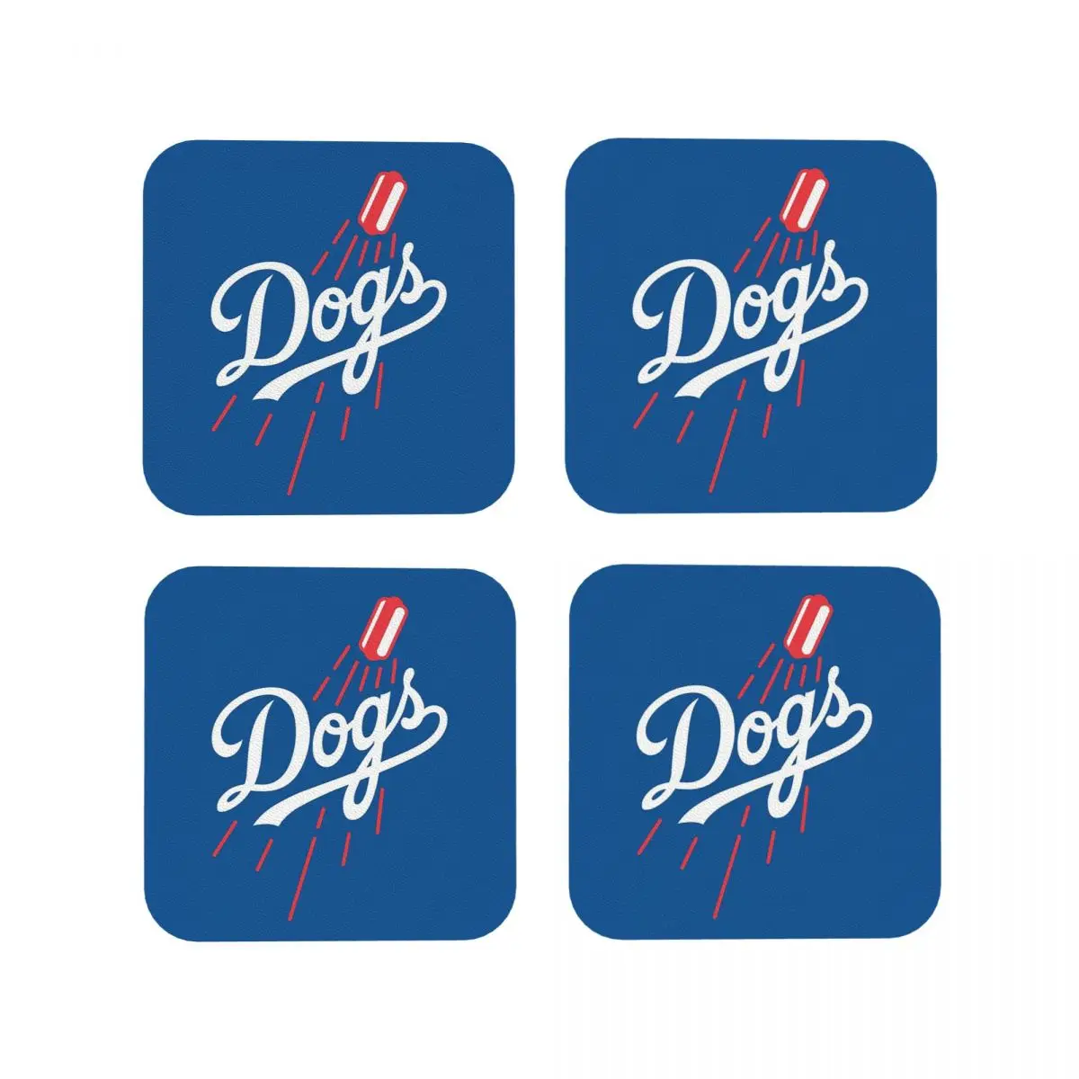 Dodger Dogs - синие подставки кухонные салфетки нескользящие изоляционные коврики для