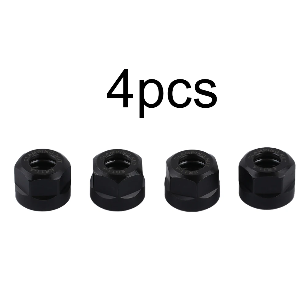 

4 Pcs ER11 A Type Collet Clamping Nut Kit For ER Collet Milling CNC Chuck Holder Lathe Grade 1 40CR Steel Clamping Nuts 0.015mm