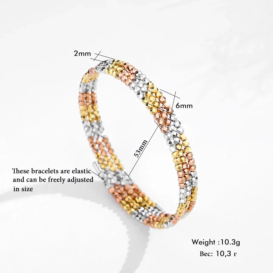 Разноцветные эластичные бусины TONGZHE искусственные серебряные драгоценные камни