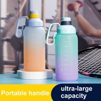 water bottles 1800ml large kettle gradient color water cup high value large capacity plastic cup outdoor portable sports kettle