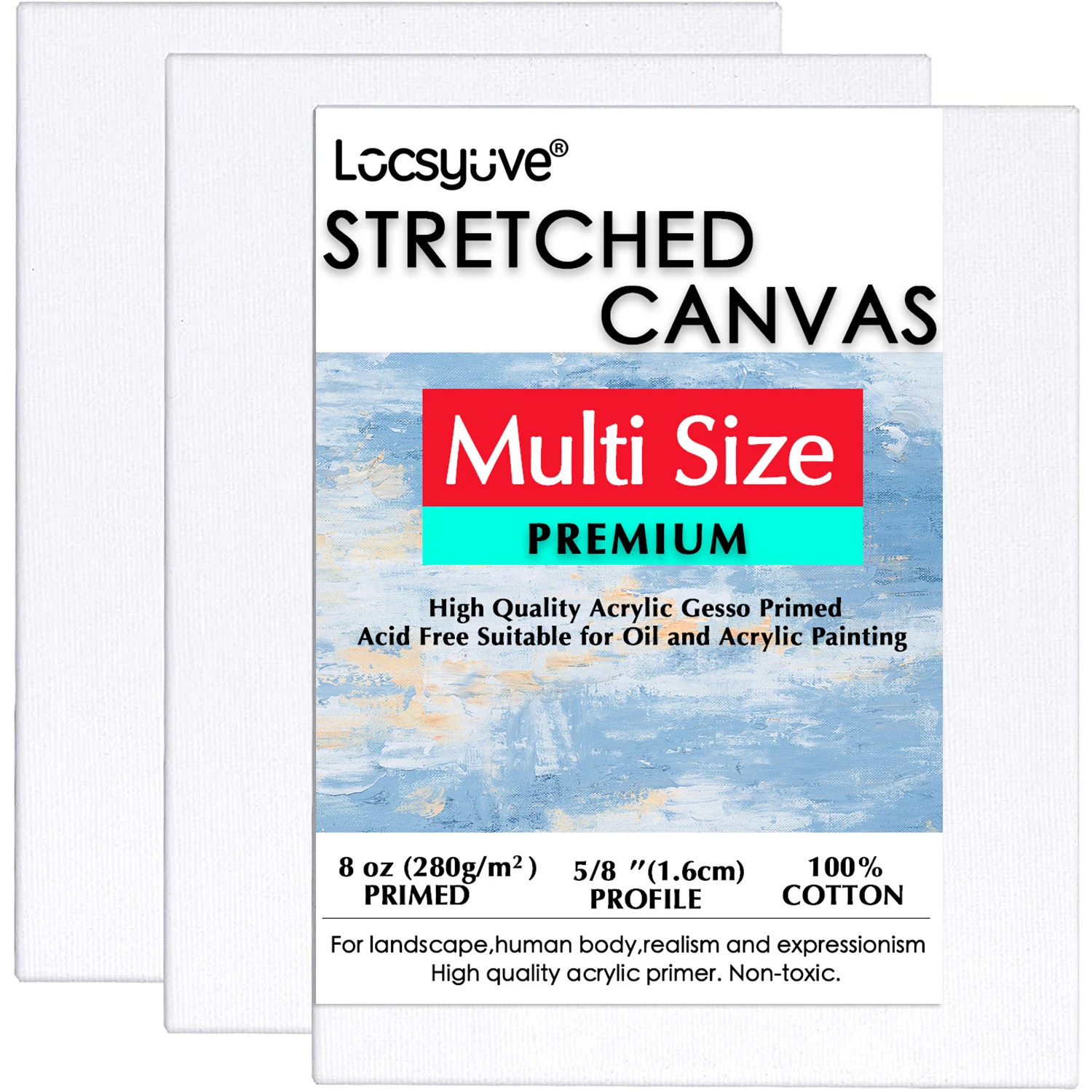 

Canvas Boards 8x10 Inches-25x30cm Set of 3, 100% Cotton Canvas Panels Value Pack Art Supplies for Acrylic Pouring, Oil Painting