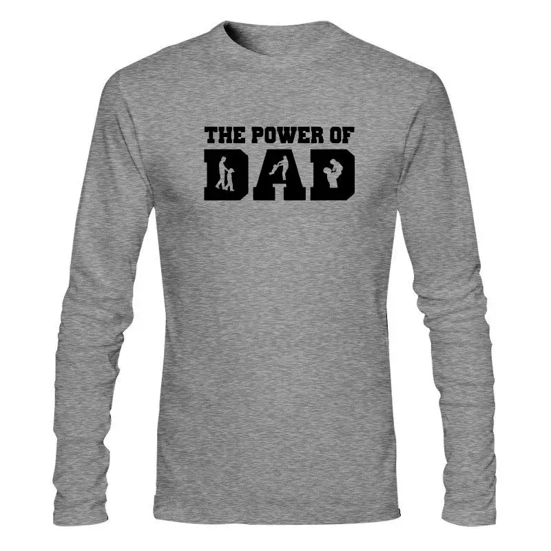 

Мужская Летняя одежда, лидер продаж, Мужская футболка с круглым вырезом, рубашка The Power Of Dad, Мужская Дизайнерская футболка в подарок на День Б...