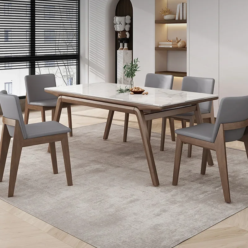 Скандинавский минималистичный обеденный стол библиотека современный