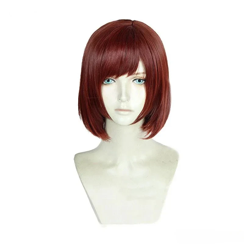 Парик для косплея Kingdom Hearts III Kairi из коротких красно-коричневых волос + шапочка