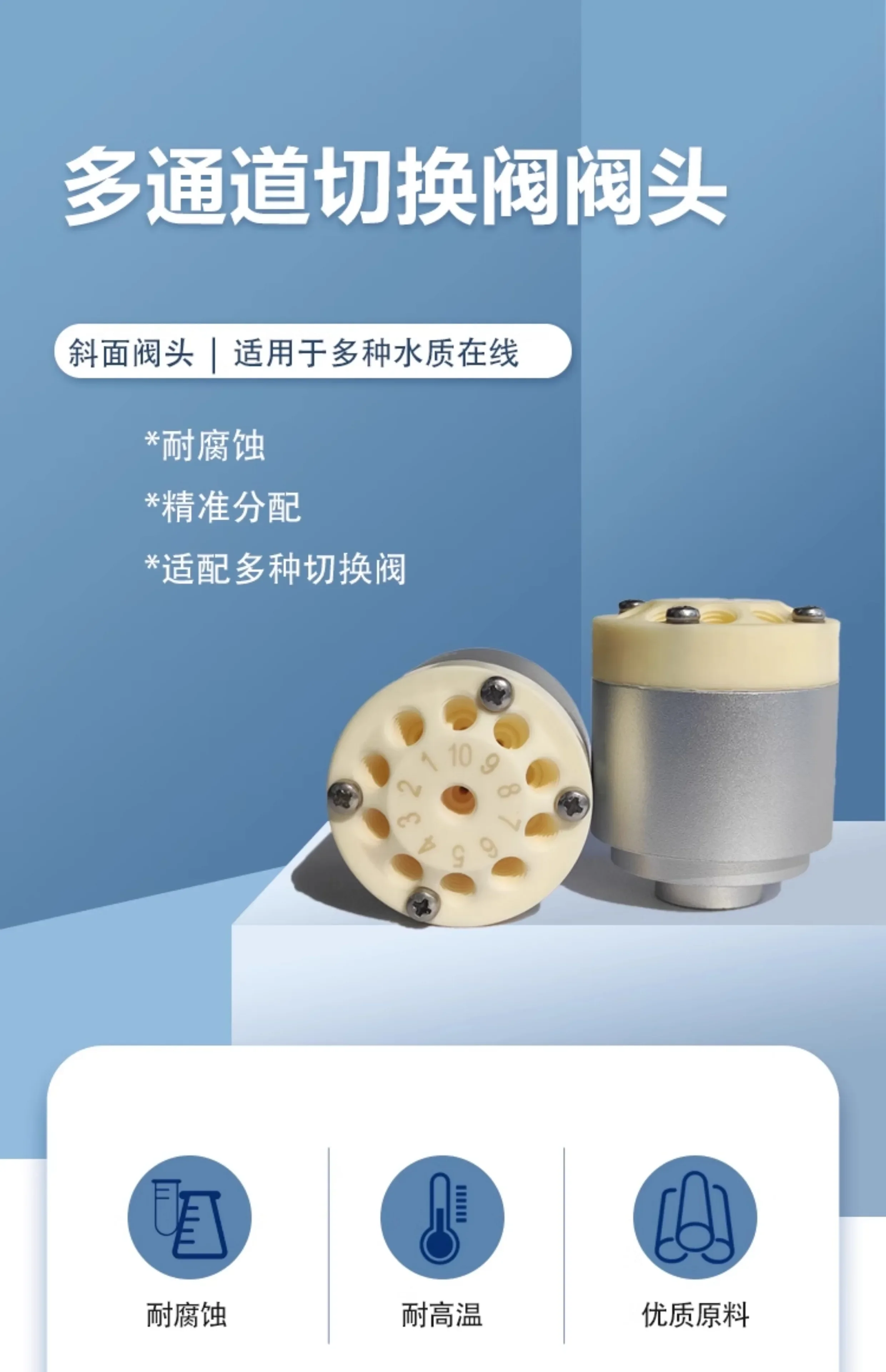 Опции переключающей головки клапана Прожектор COD 810 многоканальная головка VICI