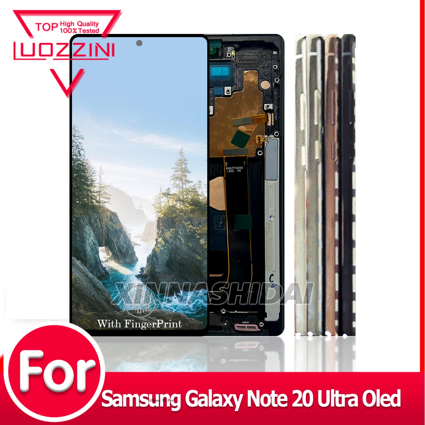 Фото Протестированный 6,9-дюймовый OLED-ЖК-дисплей для Samsung Galaxy Note 20 Ultra N986B N986U N985 N985F SM-N986F ЖК-дисплей с сенсорным экраном №1