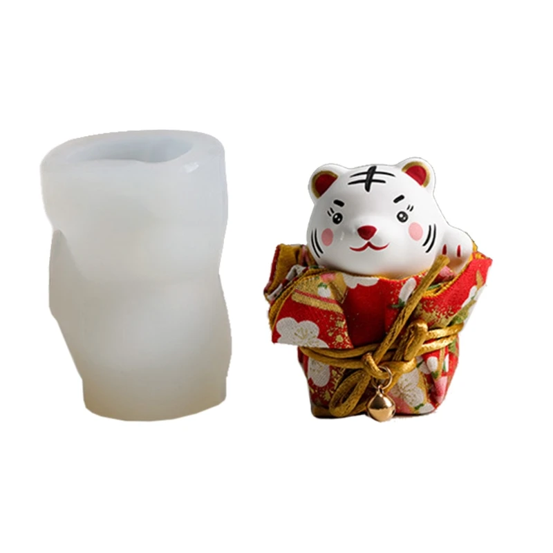 

3D силиконовая форма для мыла с милым тигром, форма для самостоятельного изготовления свечей, форма для шоколада, форма для самостоятельного...