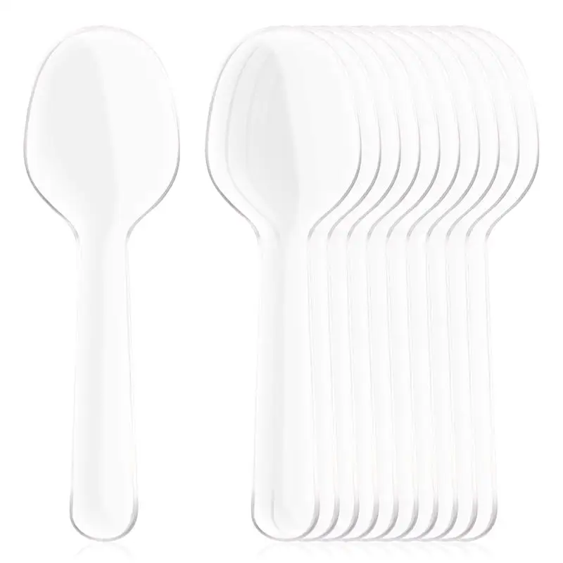 

Одноразовые пластиковые ложки, 200 шт., прозрачные мини-Десертные ложки, электронная сигарета, столовые приборы