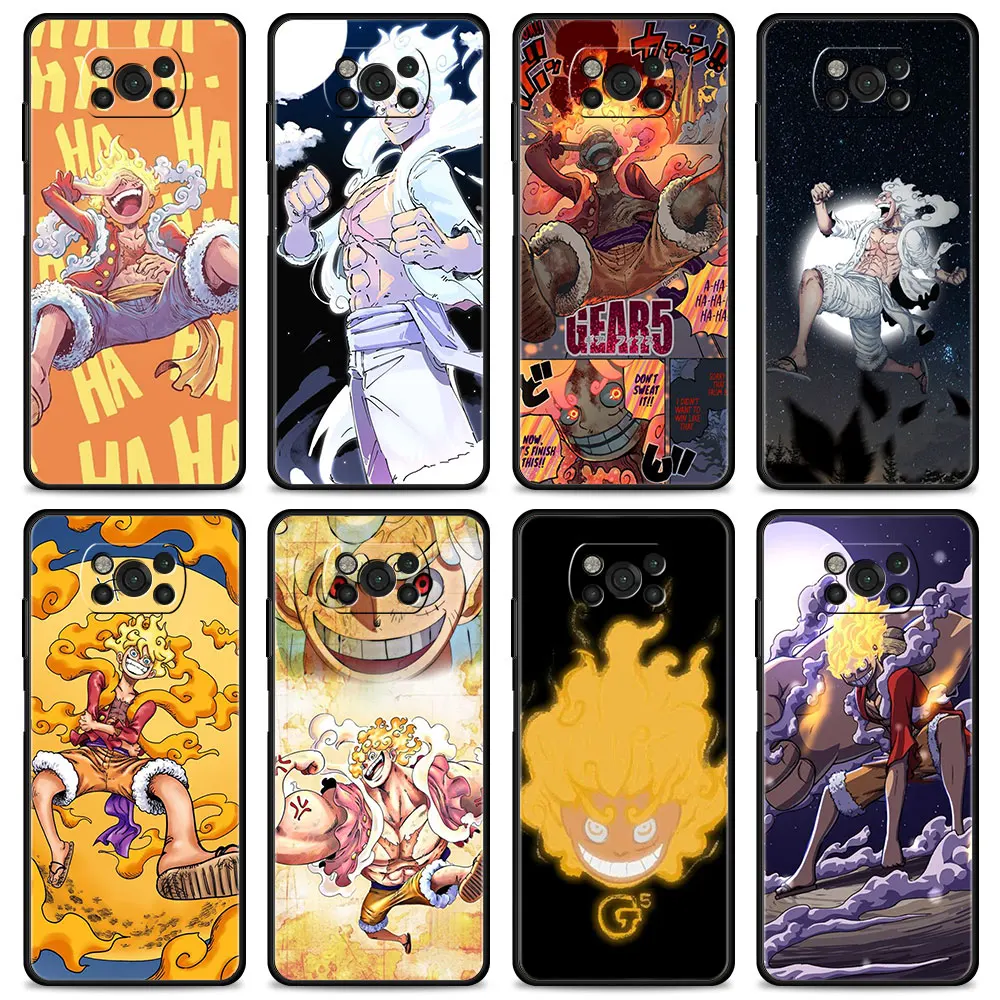 

For Xiaomi Poco X3 X4 NFC M3 M4 Pro X3 F3 F4 GT Case for Mi 12 10T Pro 11T 11 10T Lite Note 10 9 One Piece Luffy Gear 5 Zoro Art
