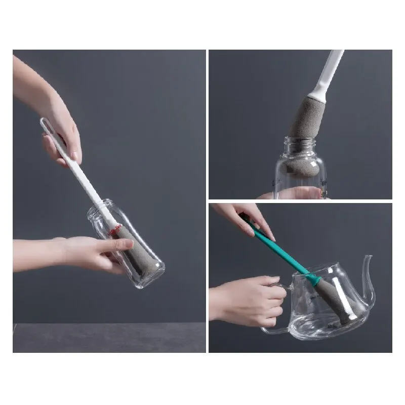 Щетка для чистки бутылок с длинной ручкой щетки детских соусников пива 360