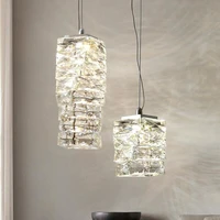 simple long crystal chandelier living room background wall decorative light luxury modern corridor corridor lamp