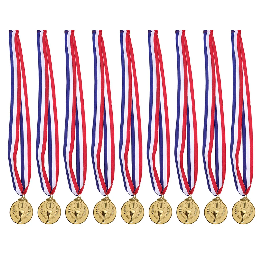 

12pcs Competition Awards Medals Competitions Award Medal Gifts for Sports Competitions Party Favor Golden