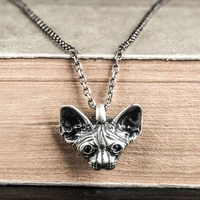 shark real 100 925 silver pendant jewelry for women men punk gothic vintage kitten animal necklace pendant for party gift