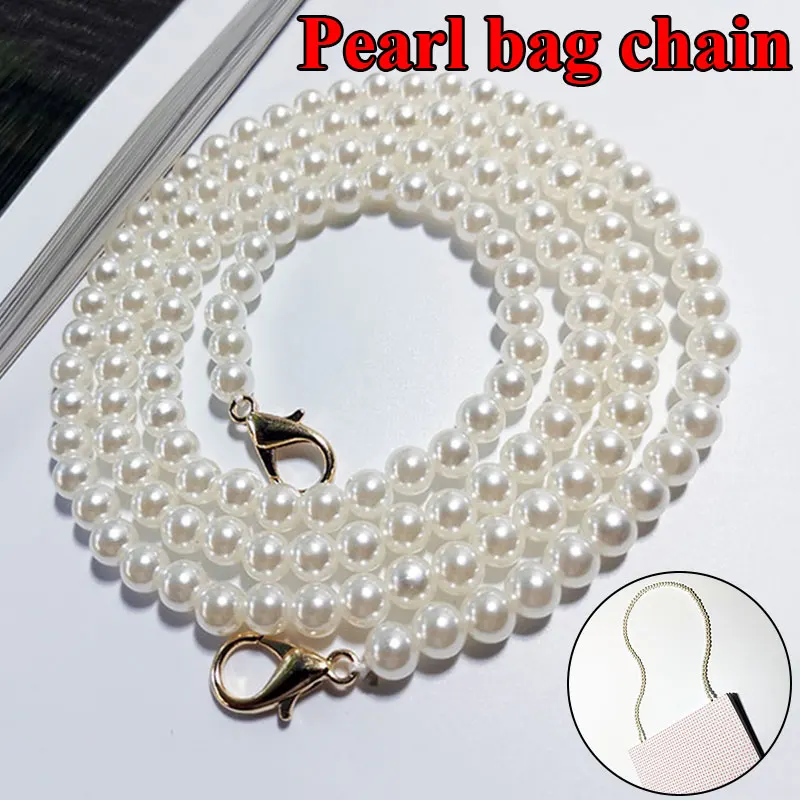 

Imitation Pearl Bag Chain Extension Handle Handbag Replacement DIY Bag Belt Detachable Shoulder Bag Chain Exquisite Accessories