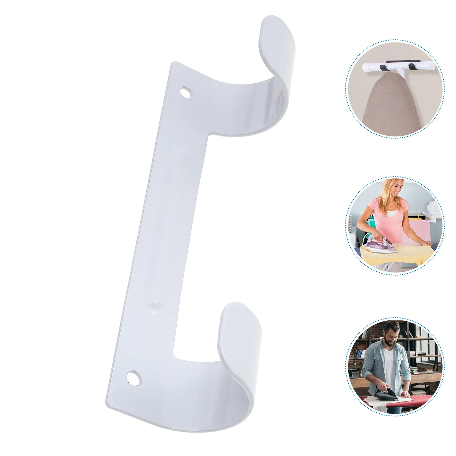 

Ironing Board Wall Hanger Holder Hook Laundry Room Mount Metal Organizer Iron Hangers Rack Black Racks Mounted Shelf Hanging