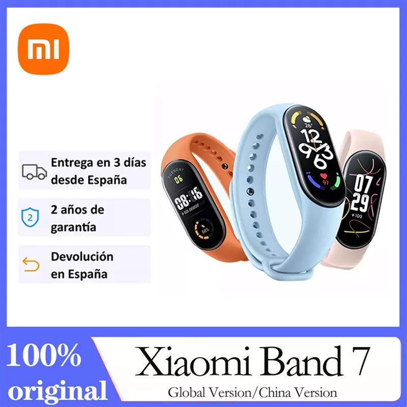 

NEW2023 Mi Band 7 Smart Wristband Bluetooth 5.2 VO2 Max Sport Analytics 1.62" 120 Training Modes 5ATM Waterproof