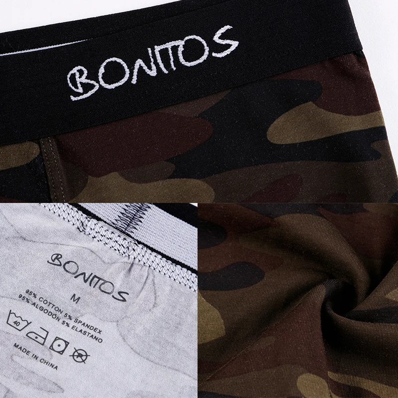 4Pcs Men's Panties Print Cotton Boxer Sexy Man Boxers Lots Male Boxershorts Set Family Underpants Gay Underwear Shorts Brands