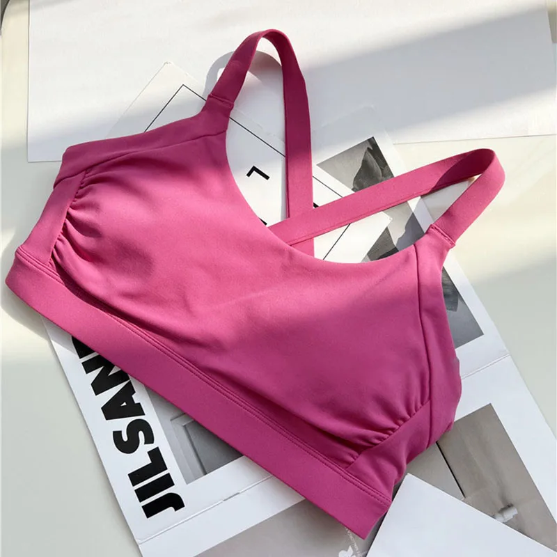 Women Push Up Exercise Sports Bra Tops Backless  Padded Workout Vest  Fitness Yoga Brassiere