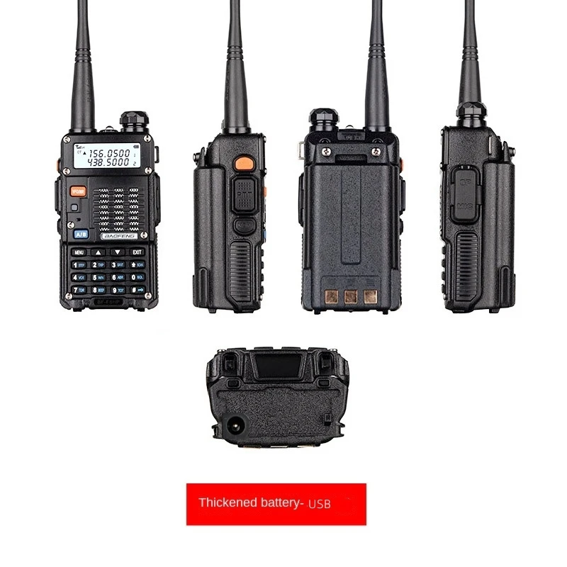 BAOFENG BF-F8HP 8-Watt Dual Band Two-Way Radio (136-174MHz VHF & 400-520MHz UHF)walkie talkie 3800mAh,USB rechargeable battery