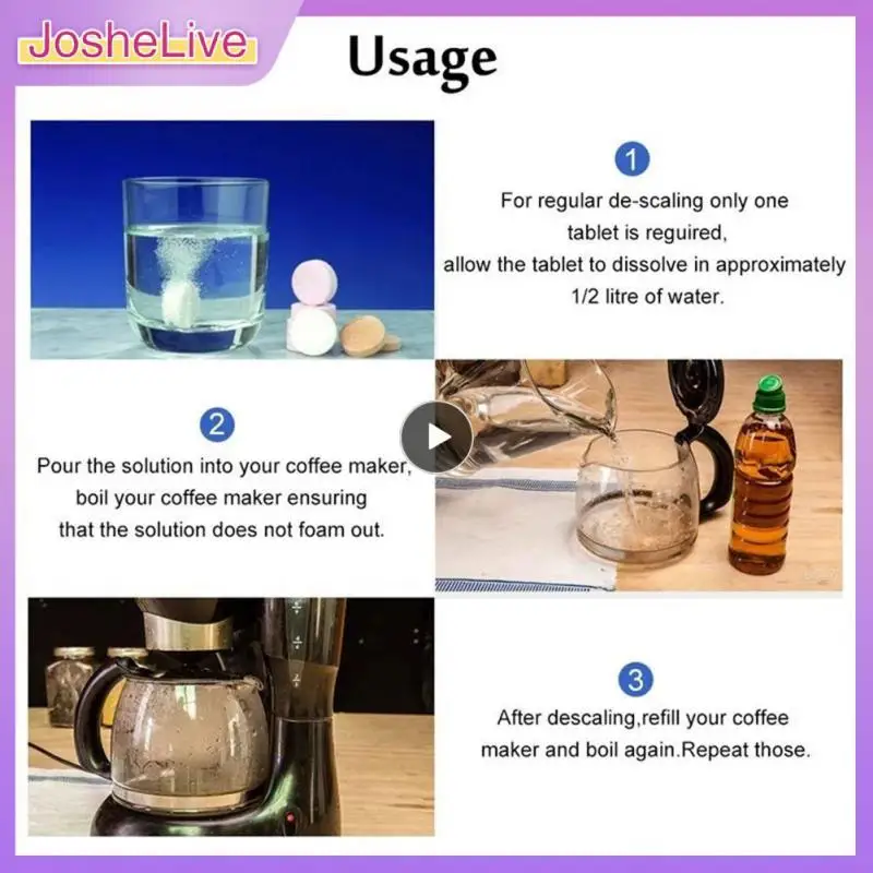 

Descaling Coffee Machine Cleaning Tablet Solid Cleaner Tablets 1box Decalcification 100g Coffee Machine Descaling Tablets