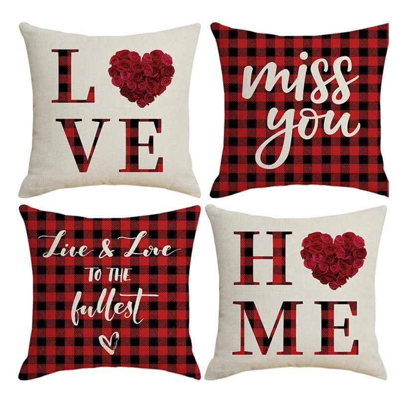 

Красная серия, наволочка для подушки, наволочка для подушки, День Святого Валентина, декоративная наволочка для пары, наволочка для гостино...