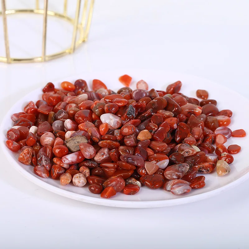 Натуральный красный сердолик полированная стружка агат гравий кристаллы