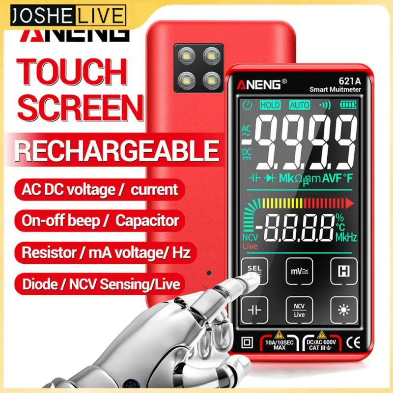 

Измеряемый мультиметр с сенсорным экраном и автоматическим выбором диапазона, 10 А