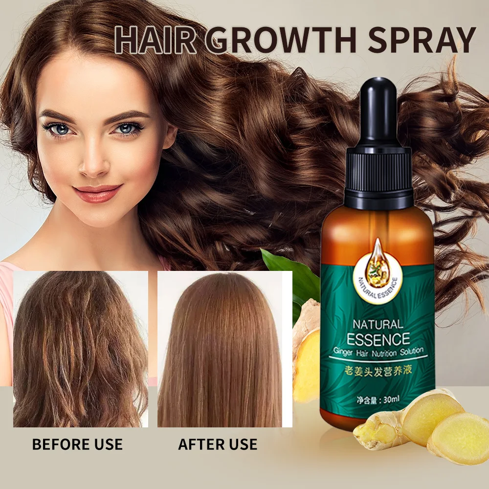 Ginger Fast Hair Growth Essential Oil Natural Anti Hair Loss Products Hair Care Hair Growth Essential Oils Hair Dense Growth