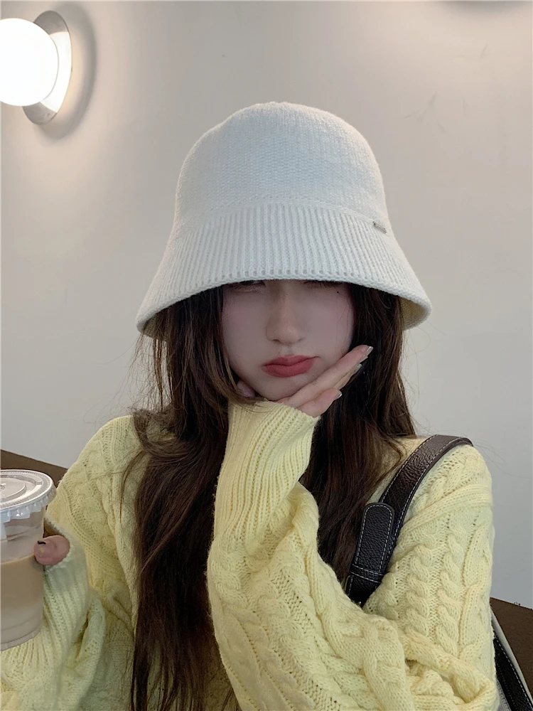 

Knitted Fisherman Hat Women's Autumn and Winter Warm and Small Face