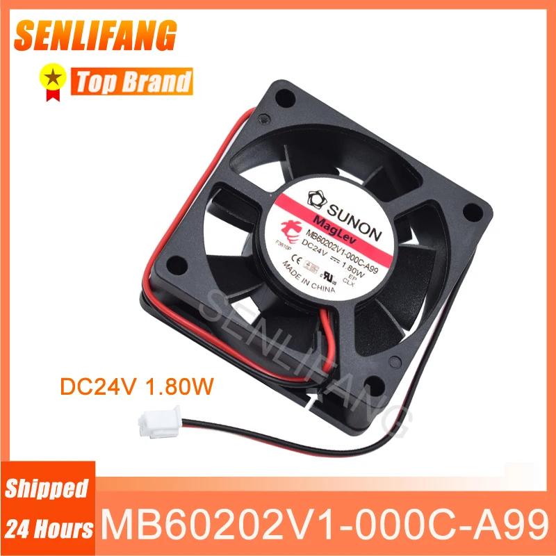 Новинка 6020, внешнее охлаждение для SUNON DC24V 1,80 Вт 60*60*20 мм, квадратный вентилятор, 2-линейный источник питания, охладитель шасси