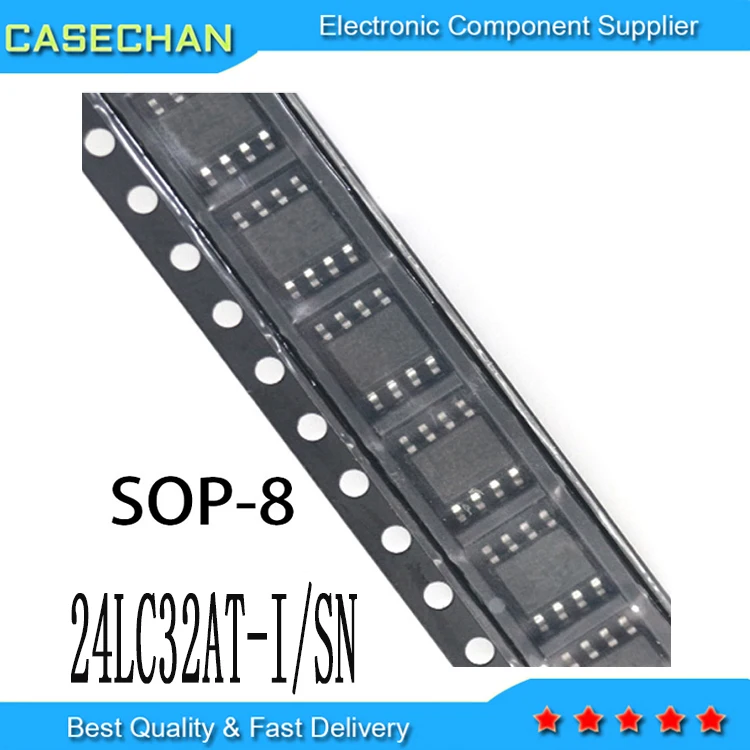 Новые и оригинальные 24LC32AI/SN 24LC32A 24LC64T-I/SN 24LC64-I/SN 24LC64 24LC32 SOP-8 IC 24LC32AT-I/SN 10 шт. |