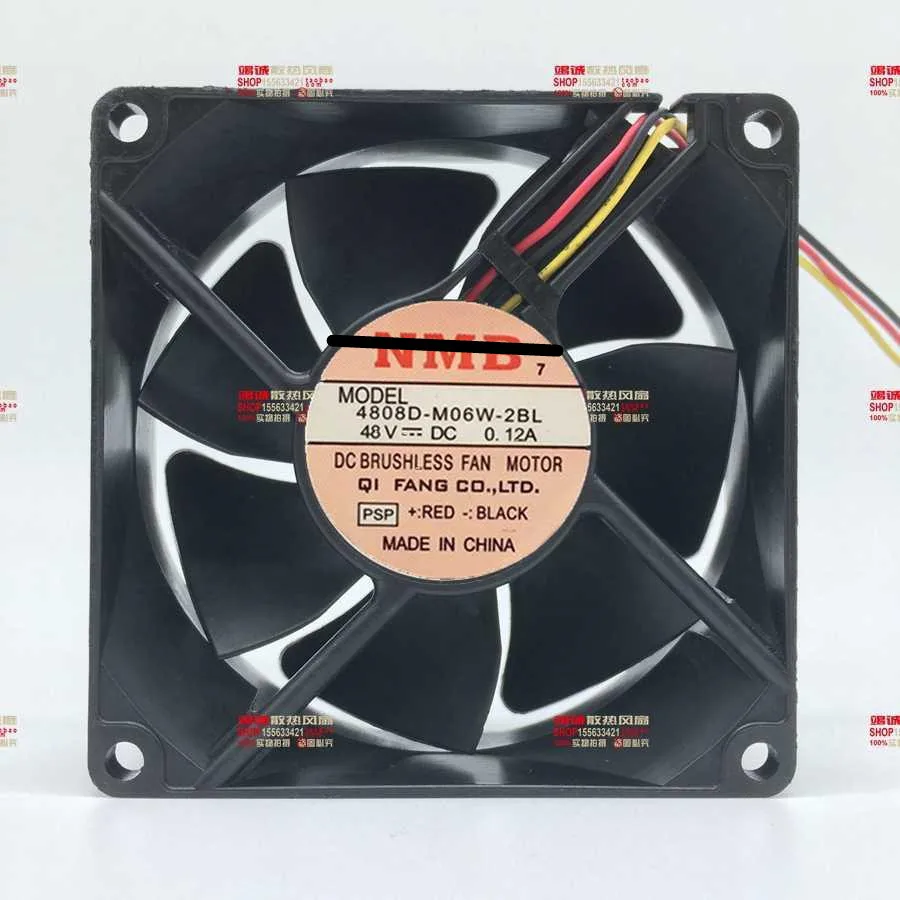 Оригинальный новый 100% рабочий 8025 48 В 0.12A 4808D-M06W-2BL 8 см вентилятор охлаждения с двумя шариками