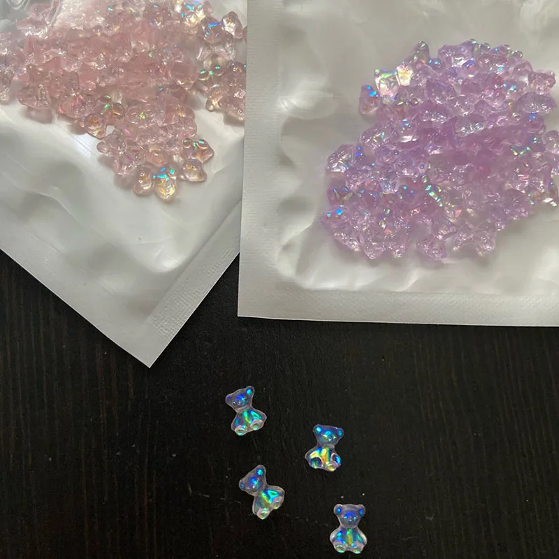 

Figures For Kawaii Nails Bear Decorations ,3D Resin Aurora Bear Nail Supplies, Professional Cute Japan Nail Accessories zcf8*