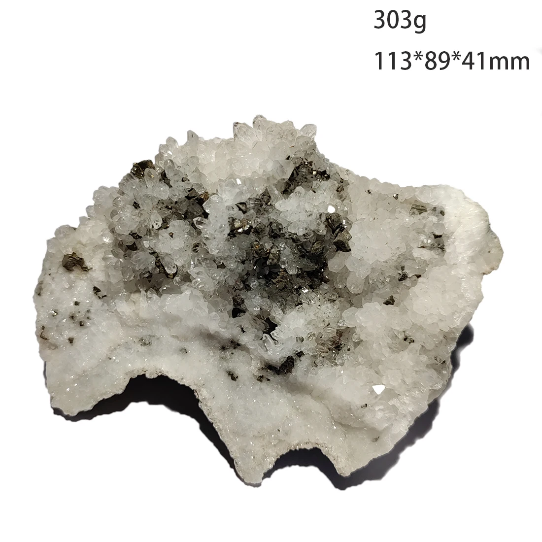 

C6-9B NEW! 100% Natural Quartz Cluster Pyrite Specimen Stones and Crystals From Jiangxi Province China