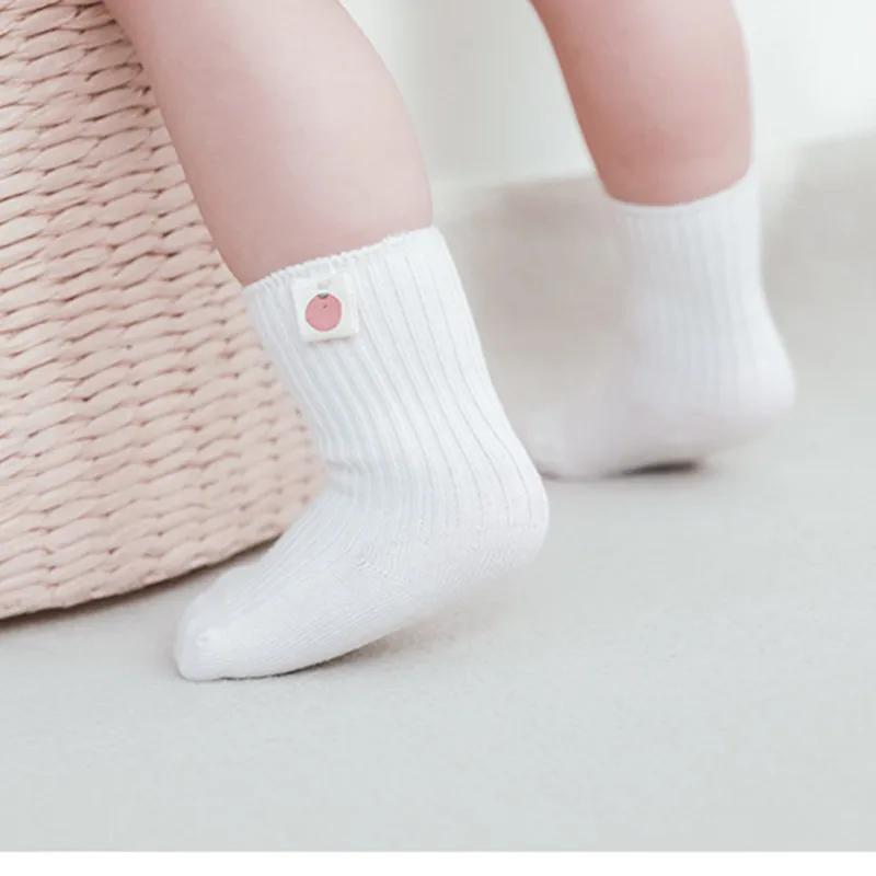 

2022 Baby Newborn Cotton Knit Socks Infant Girls Boys Solid Color Ankle Sock Children Shoes Wear Accessories